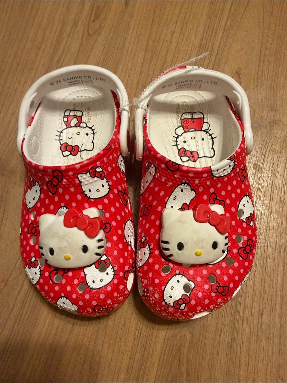 Hello Kitty Red Kids Slip-On Crocs Shoes